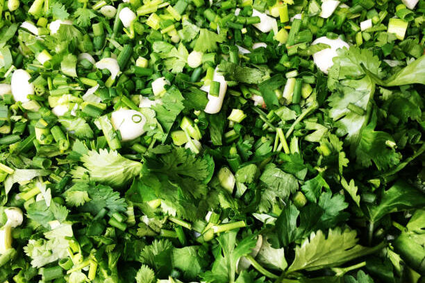 Tacolab LA fresh chopped cilantro and onion for taco toppings bar in Los Angeles catering. Classic Mexican garnishes included with every order.